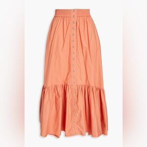 A.L.C.
Gathered cotton-poplin midi skirt